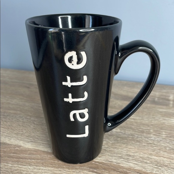 Mayfair & Jackson Black Embossed Tall Latte Coffee Mug 12 oz - Picture 7 of 7